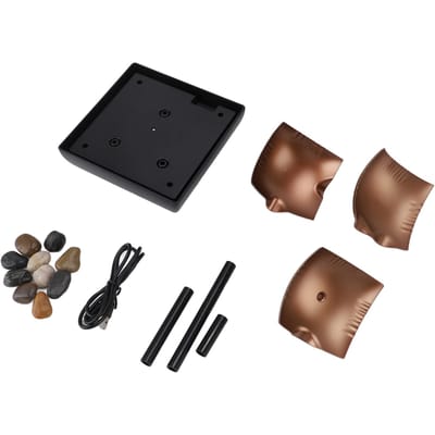 Tafelblad Waterfontein USB Circulerend Water met LED-licht Desktop Rots Stromend Water Landschap