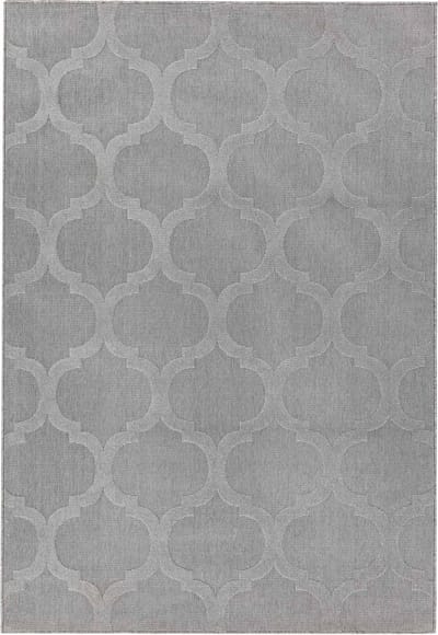 Easy Living - Easy Living Antibes Grey Trellis Vloerkleed - 160x230  - Rechthoek - Buiten,Laagpolig,Structuur Tapijt - Modern - Grijs