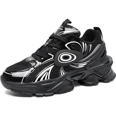 Plateforme Turbine Chaussures Papa Rehaussées Grande Taille Été Maille Respirante Chaussures de Sport Décontractées pour Homme 45