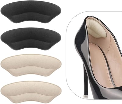 Bondoo Hielbeschermers 4 paar - 8 stuks - Hielzooltjes - Hielkussen - Hakbeschermers - Schoen verkleiner - Schoenverkleiner - Hielzool - Anti Slip - Tegen Blaren - Comfortabel & Voorkomt Slijtage - Beige + Zwart