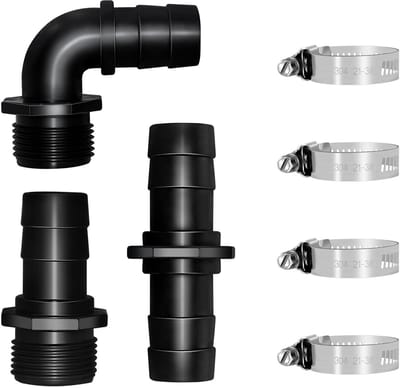 Dailygoody - Slangverbinder set - Slangadapter - Duurzaam materiaal - Zwart - Tuin en zwembad - Slangklemmen - Inclusief accessoires