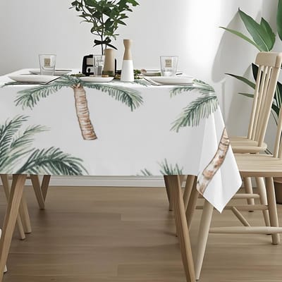 Zomer Palmboom Tafelkleden Waterdicht Rechthoekig Tafelkleed voor Tafeldecoratie Palmboom Tafelhoes voor Keuken Eetkamer Feest 100x160cm