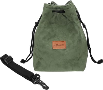 Dailygoods - PATIKIL Cameratas, Trekkoordtas met Verstelbare Schouderband Draagbare Handtas voor DSLR Camera, Groen, M, Compact