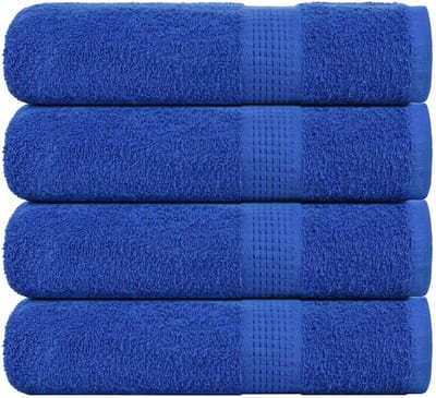 Badhanddoeken Set - Zachte Doeken - Dagelijks Gebruik - 100% Katoen - 4 Stuks 50x100cm - Blauw