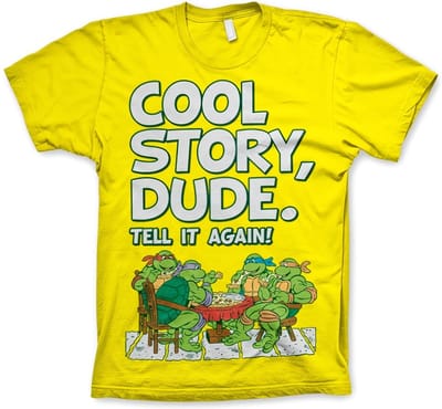 Teenage Mutant Ninja Turtles TMNT Cool Story Dude T-shirt geel