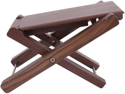 Vouwbare houten gitaarstoel, comfortabele voetsteun voor klassieke gitaristen met antislip voetpedal