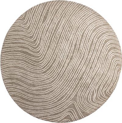 Melle vloerkleed Ø200cm beige.