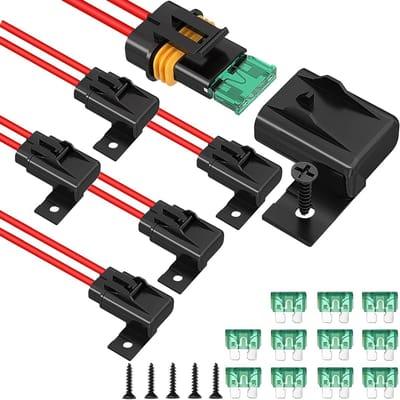 Dailygoody - Waterdichte Inline Fusehouder - 6 Stuks - 12V ATC/ATO 30A - Voor Auto en Marine - Veiligheid - Betrouwbaarheid - Duurzaam - Geschikt