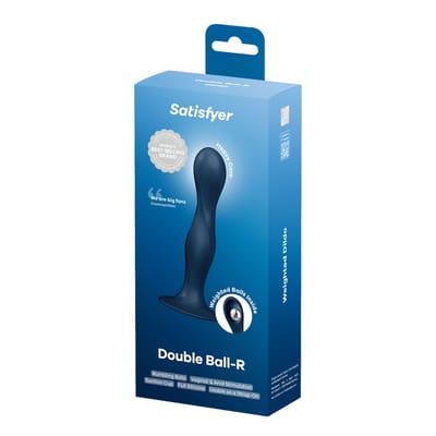 Satisfyer Double Ball-R | 18cm | Dildo | Vaginale en anale stimulatie | 2 verzwaarde ballen | Siliconen dildo | Waterdicht (IPX7) | Huidvriendelijke siliconen