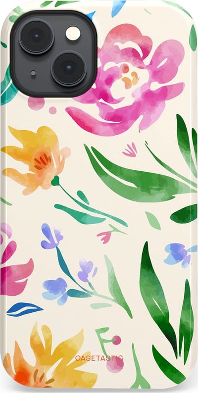 Casetastic Hoesje Geschikt voor Apple iPhone 14 Magsafe - Stijlvolle Beschermende Duo-layer Case - Waterflora