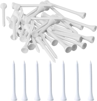 100 Stuks Biologische Houten Golf Tees 70mm Lang voor Golfclubs, Duurzaam en Milieuvriendelijk Gebruik