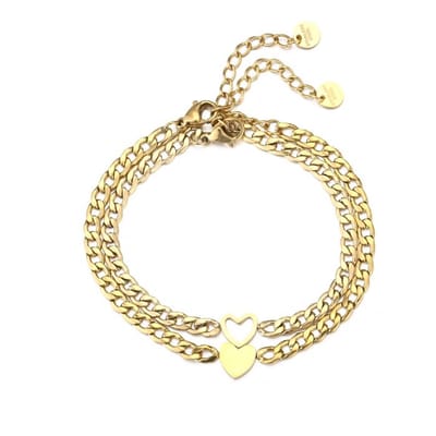 Go Dutch Label Oorbel Hoop Schelp Kraal Goud E1405-2