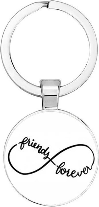 Akyol - Friends forever Sleutelhanger - liefde - vriend/vriendin - BFF - cadeautje voor beste vriend/vriendin - verjaardagscadeau - 2,5 x 2,5 CM
