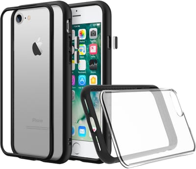 Apple iPhone 8 Plus Hoesje - Rhinoshield - MOD NX Serie - Hard Kunststof Backcover - Transparant / Zwart - Hoesje Geschikt Voor Apple iPhone 8 Plus