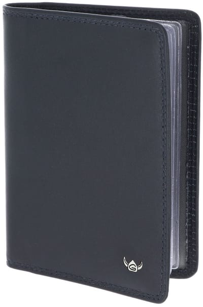 Golden Head Leren identiteitskaarthoesje Polo RFID Protect Ausweishülle 4408 Marineblau donkerblauw