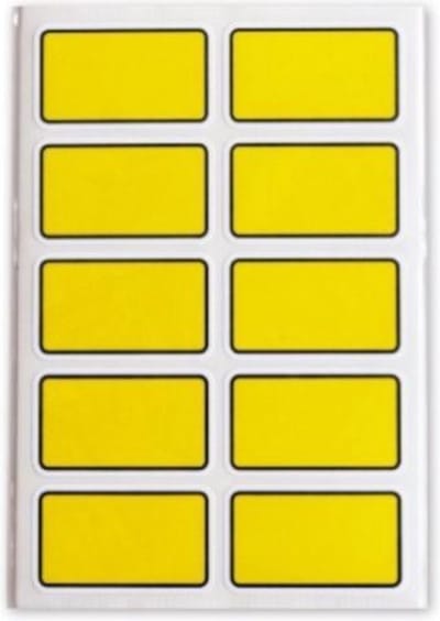 Soho Diepvriesetiketten 35 X 21 Mm Geel 5 Vellen á 50 Stuks Totaal