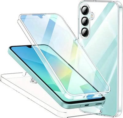 360° Graden Voor en Achter Bescherming Hoesje - Geschikt voor Apple iPhone 15 - Dun en Licht - Transparant