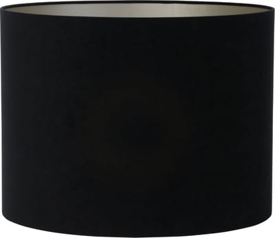 Light & Living Cilinder lampenkap Velours - Zwart - Ø50x38cm - Modern