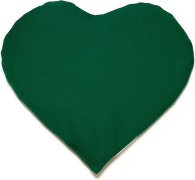 Korrelkussen Hartvorm - Warmtekussen Kersenpitten - Ontspanning Thuis - Gemaakt in Duitsland - 30 x 25 cm - Groen
