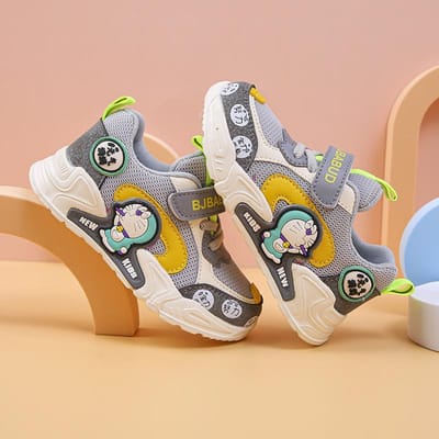 Kindersportschoenen Lente en Herfst Ademend Baby Ultralicht Peuter Antislip Correctieve Functionele Schoenen 30 gray