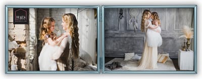 HAES DECO - Duo Verzilverde Fotolijst Como voor 2 foto's van 13x18 cm - DVP12118-2