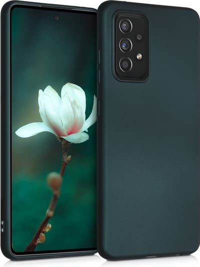 kwmobile telefoonhoesje geschikt voor Samsung Galaxy A52 / A52 5G / A52s 5G - Hoesje voor smartphone - Back cover in metallic petrol