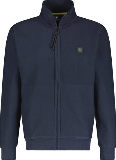 Lerros Vest Gestructureerd Sweat Jack 2484532 485 Classic Navy Mannen Maat - L