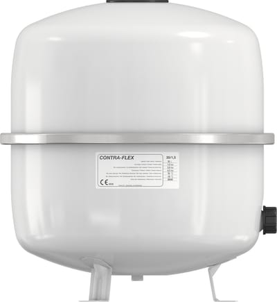 Flamco Contra-Flex Expansievat - 35 Liter / 1.5 [3bar] - Wit - Voor Gesloten Circuit en Verwarming Airconditioningsystemen en Koelsystemen - 26333