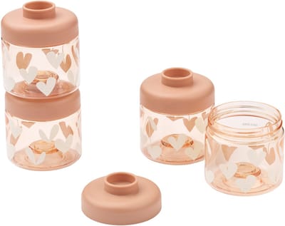 Liewood Dominique Baby Food Tritan Boxes 100 ml 4‑Pack – Sweethearts / Pale Tuscany