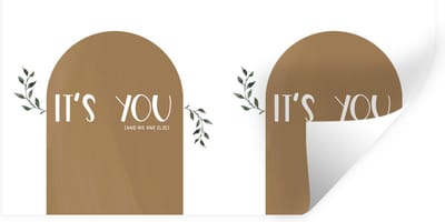 Muurstickers - Sticker Folie - It's you and no one else - Spreuken - Quotes - Liefde - 40x20 cm - Plakfolie - Muurstickers Kinderkamer - Zelfklevend Behang - Zelfklevend behangpapier - Stickerfolie