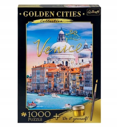 Gouden Steden Venetië Puzzel + Goudverf 1000 Stukjes