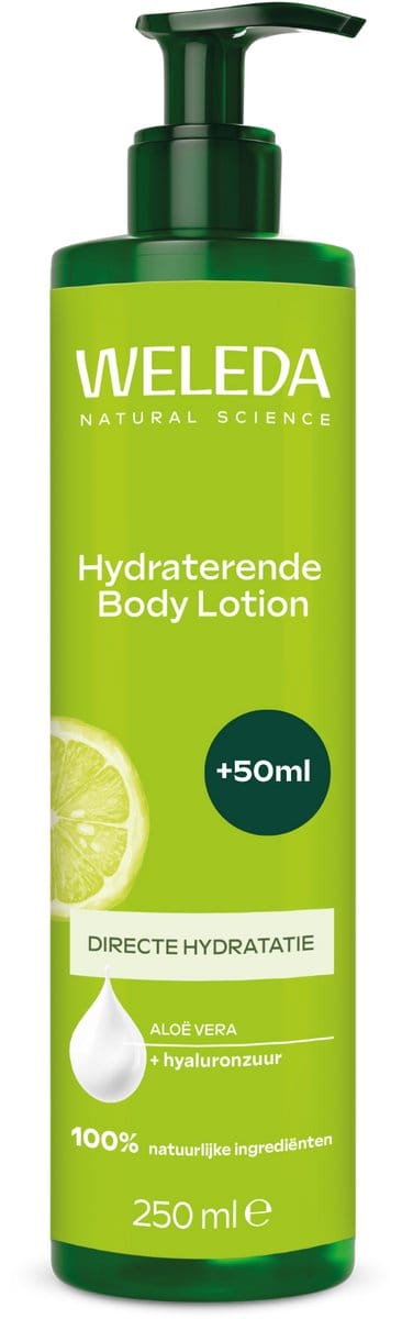 WELEDA Hydraterende Body Lotion Aloë Vera - Citroen - Langdurige Hydratatie & Onmiddellijke Verfrissing - Snel Absorberend - 100% Natuurlijke Ingrediënten - 250ml
