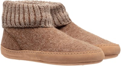 Bergstein Cozy Lux Sloffen - Pantoffels voor dames, heren en kinderen - 100% Zuiver scheerwol - Brown