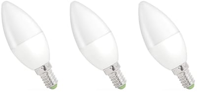 Spectrum LED Kaarslamp E14 6W - 230V - 560 Lumen - 6000K Koud wit - Helder daglicht - Energiezuinig - 3 stuks