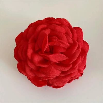 WiseGoods Premium Spaanse Haarbloem 10CM - Haarclip Bloem Dames - Haarklem Vrouw - Haarspeld Vrouwen - Bloemen Haarklemmen - Rood