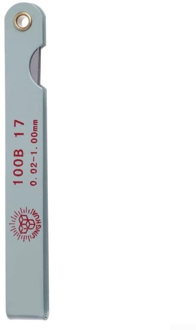 Dailygoods- Voelermaat Set 17 Messen - Meetopeningen 0,02 tot 1 mm - Carbon Staal - Praktisch Meetgereedschap - Lemmetlengte 10 cm - Voeler