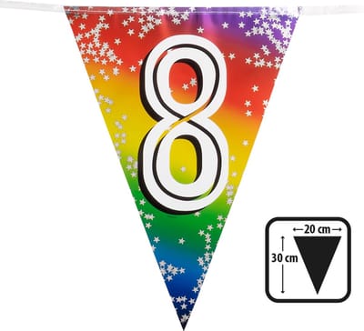 Boland - Folievlaggenlijn Rainbow '8' - Regenboog - Regenboog
