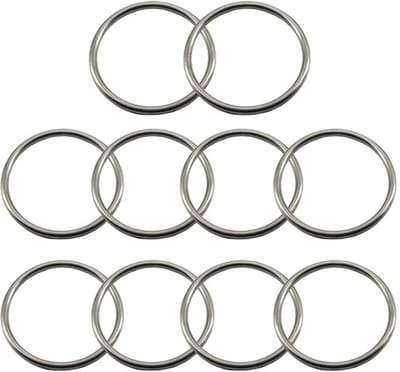 Dailygoods- O-ring 5x60mm - 10 Stuks - Roestvrij Staal - Duurzaam - Corrosiewerend - Geschikt voor Binnen/Buiten Gebruik - Bevestigingsring