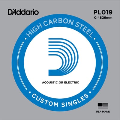 D'Addario PL019 Plain enkele snaar - Enkele snaar voor gitaar