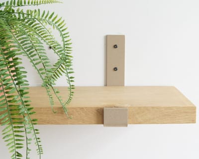 STERKSTAEL Odin Industriële Plankdrager Sparkling Sand - Stalen Wandplank Steun - Voor plank van 20 cm - Kleur Zand Beige - Inclusief Bevestigingsmateriaal - Poedercoating - Wandsteun - 1 stuk