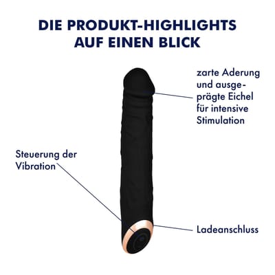 EIS, vibrator 'zachte natuurlijke vibrator', 10 programma's, waterdicht, zwart