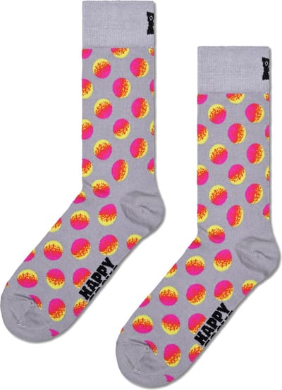 Happy Socks Faded Big Dot Sock - unisex sokken - grijs - Unisex - Maat: 41 - 46