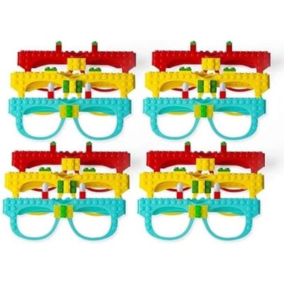 DIY Bouwstenen Brillen Bouwblokken Spelletjes voor Kinderen Creatieve Bouwblokken Verjaardagsfeest Cadeautjes, Carnavalsfeest Spelletjes