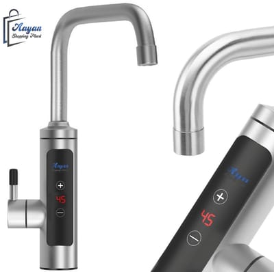 Elektrische Doorstroomkraan 3000W met LCD Display – Directe Warmwaterkraan voor Keuken – Elektrische Keukenkraan met Temperatuurweergave – Instant Waterverwarmer – elektrische tapkraan – snelle warmwaterkraan – 54155