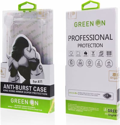 GREEN ON Gorilla Anti Burst Case geschikt voor iPhone 13 Pro Max - Transparant