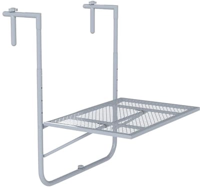 Verstelbare Inklapbare Balkonhangtafel - Metalen Wandmontage Bureau voor Terras en Tuin