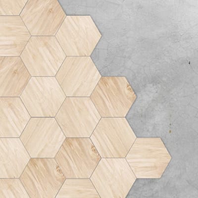 Dailygoody - Waterdichte Vinyl Stickers - Hexagonale Vloer Tegels