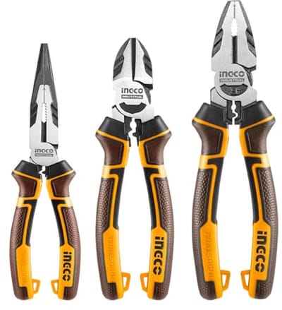 Hoge Hefboom Tangen Set - 8" Combinatietang, 7" Diagonale Snijtang en 6" Lange Neus Tang