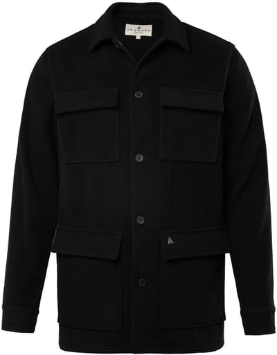 JP 1880 - Heren - Veldjas waterafstotend gerecyclede materialen met wol - Zwart - Maat 3XL