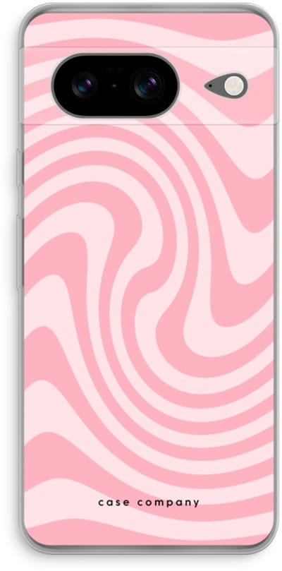 Case Company® - Hoesje geschikt voor Google Pixel 8 hoesje - Swirl Roos - Soft Cover Telefoonhoesje - Bescherming aan alle Kanten en Schermrand